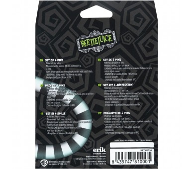 Set 4 pins Beetlejuice