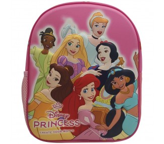 Mochila 3D Rose Princesas Disney 29cm