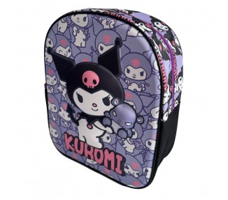 Mochila 3D Kuromi Hello Kitty 29cm