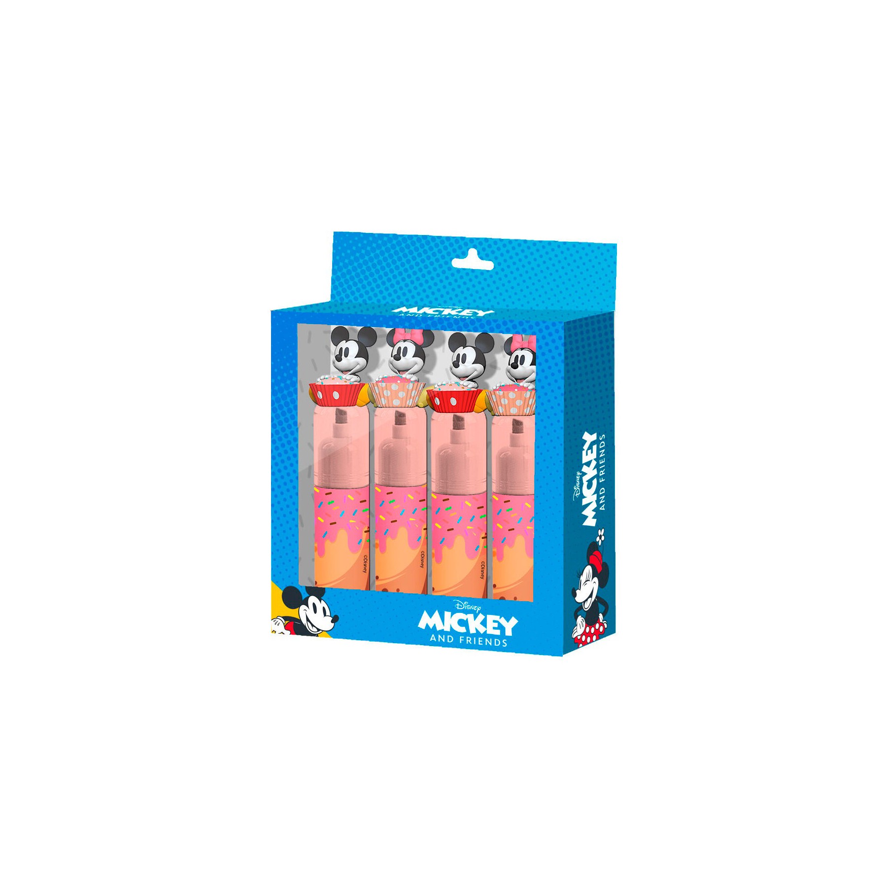 Blister 4 subrayadores Minnie Disney