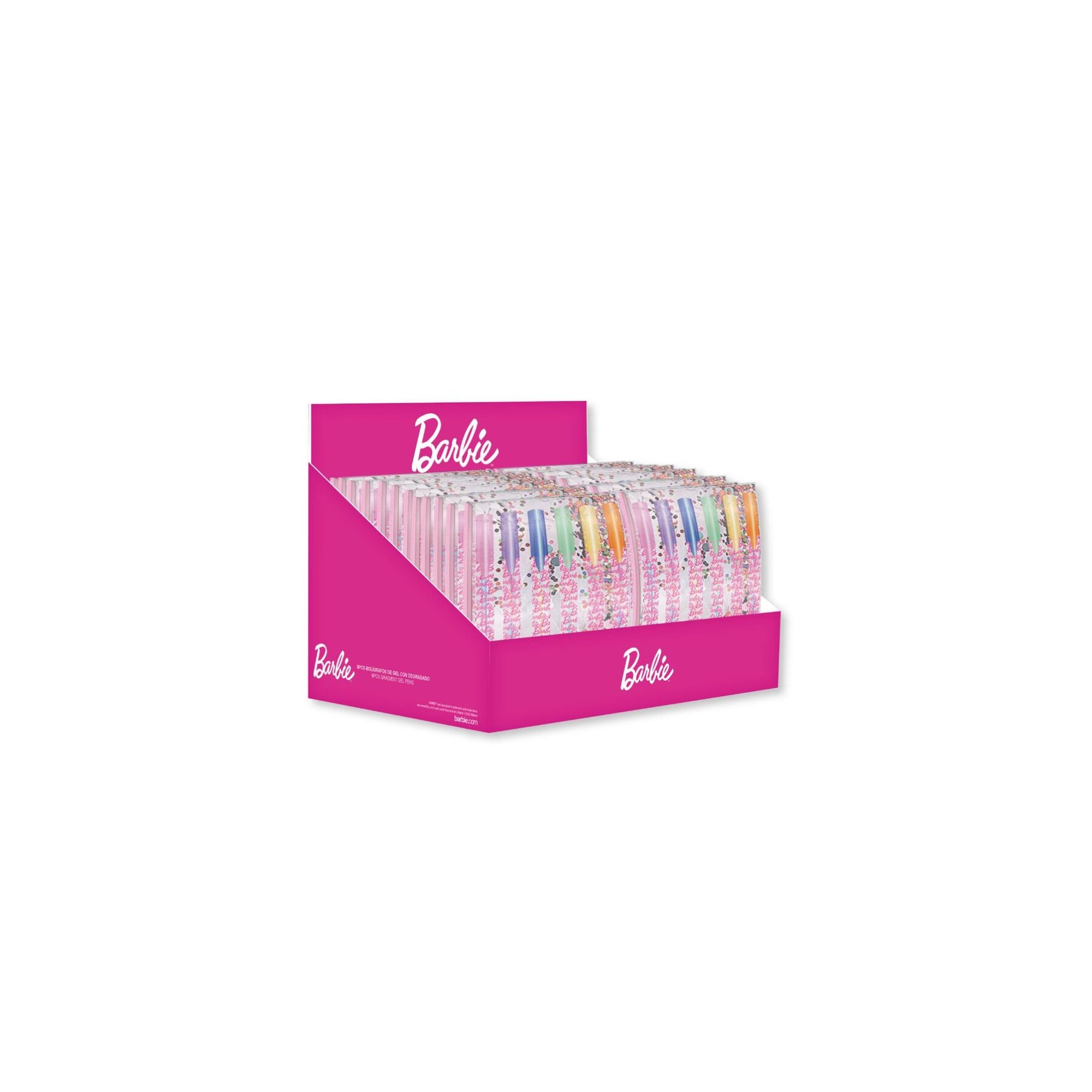 Blister 6 boligrafos gel Barbie