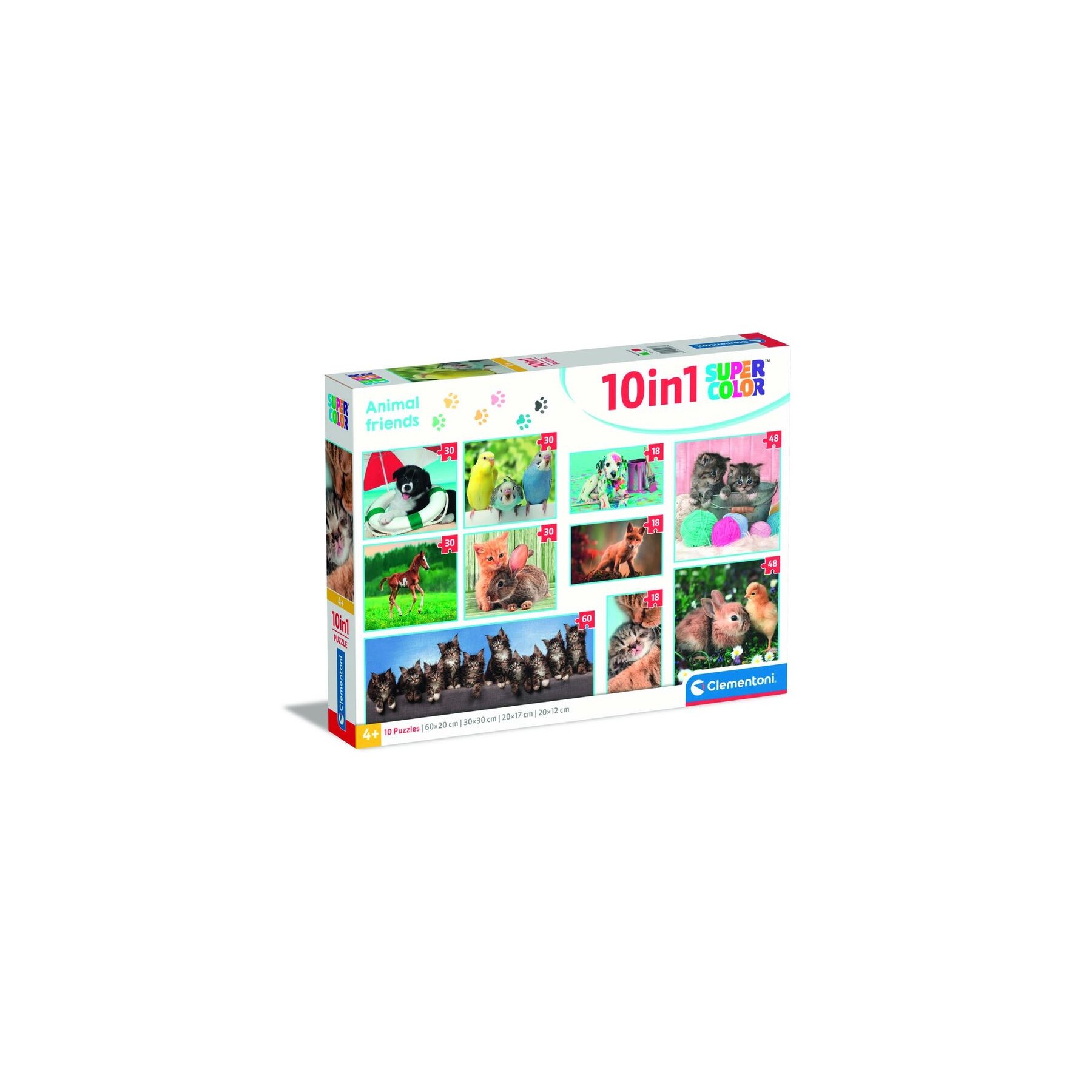 Puzzle Animales Amigos 18+30+48+60pzs