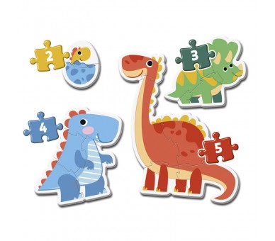 Puzzle Dinosaurios 2-3-4-5pzs
