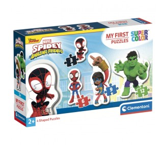 Puzzle Spidey and His Amazing Friends Marvel 3-6-9-12pzs