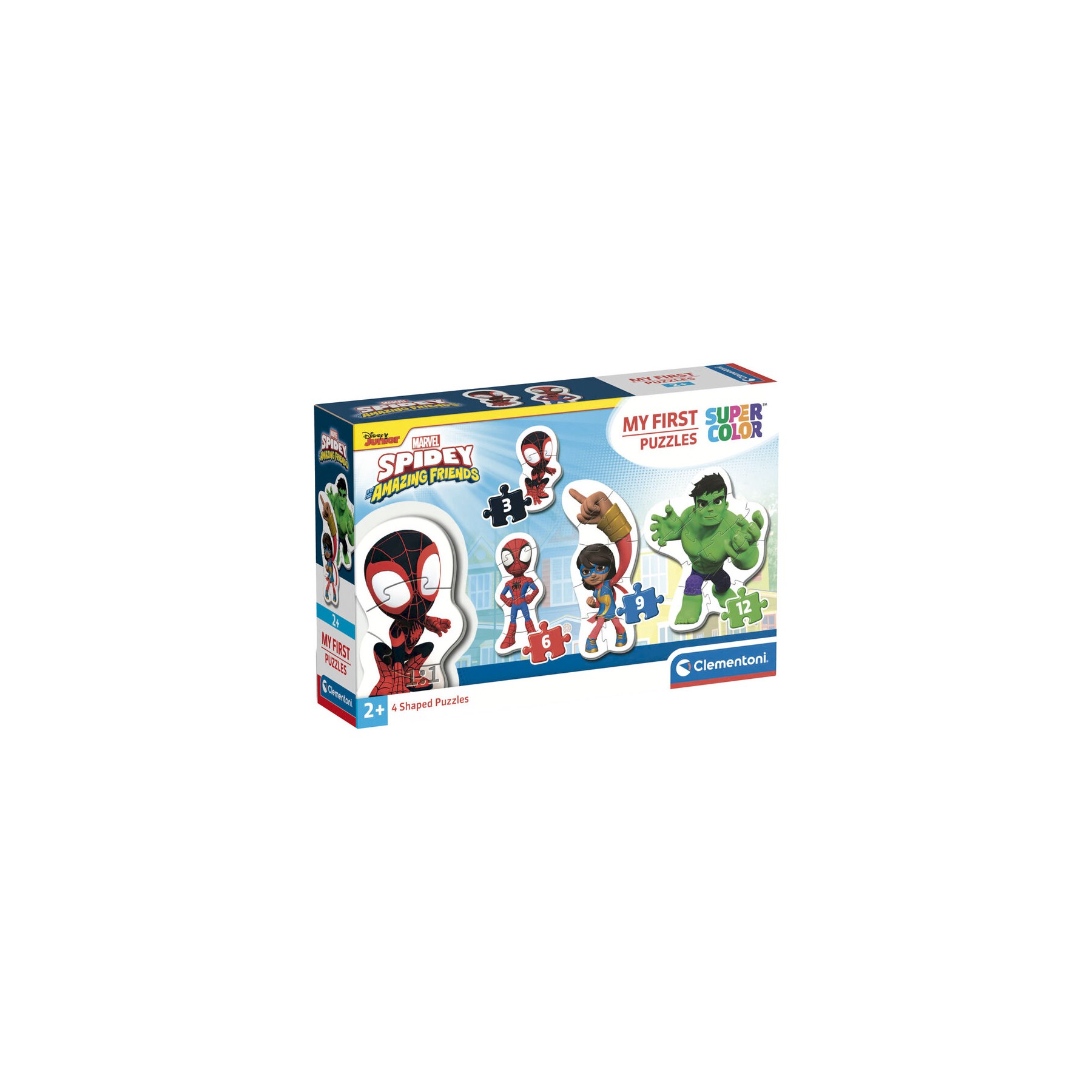 Puzzle Spidey and His Amazing Friends Marvel 3-6-9-12pzs