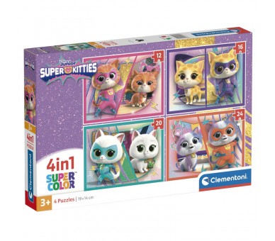 Puzzle SuperKitties Disney 12-16-20-24pzs