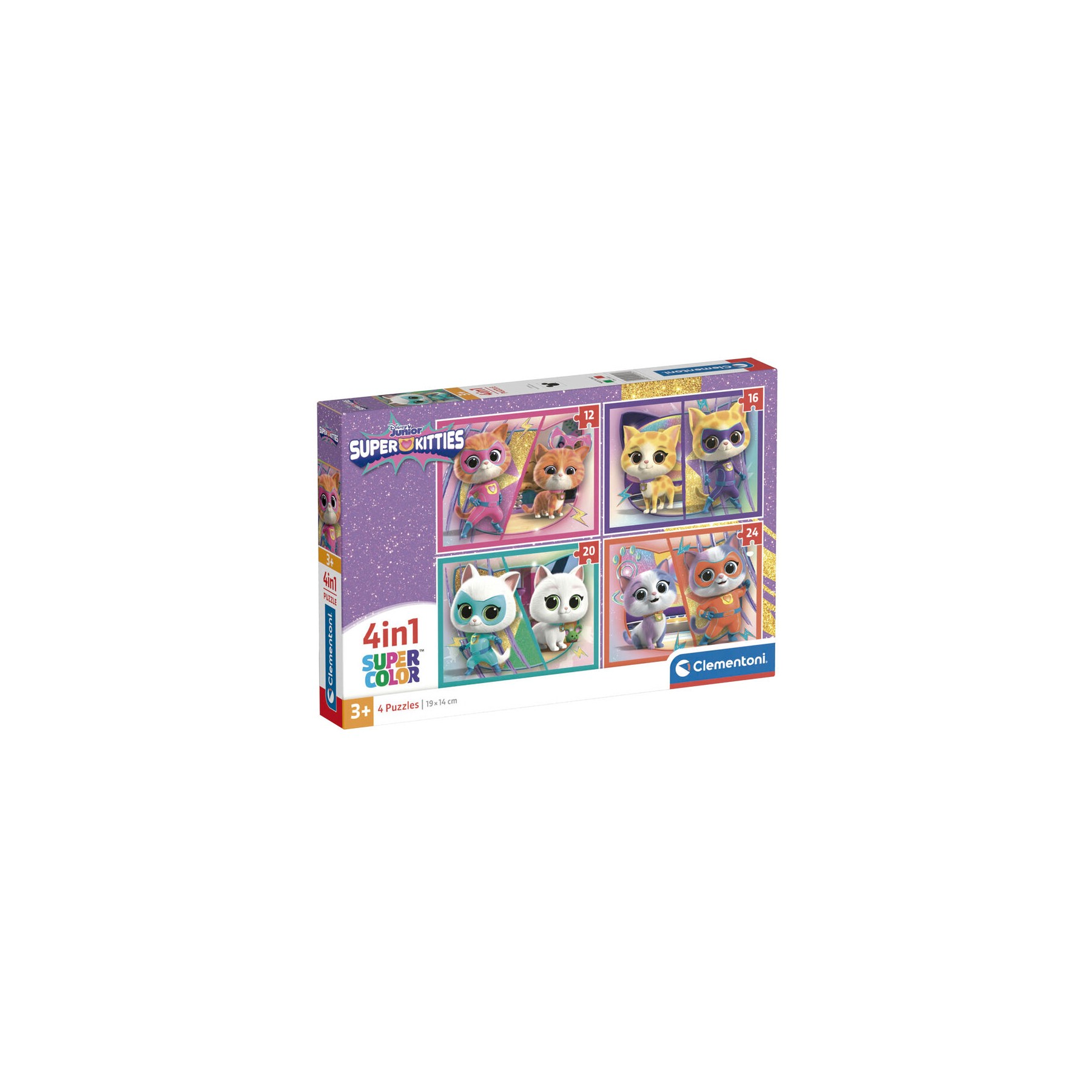 Puzzle SuperKitties Disney 12-16-20-24pzs