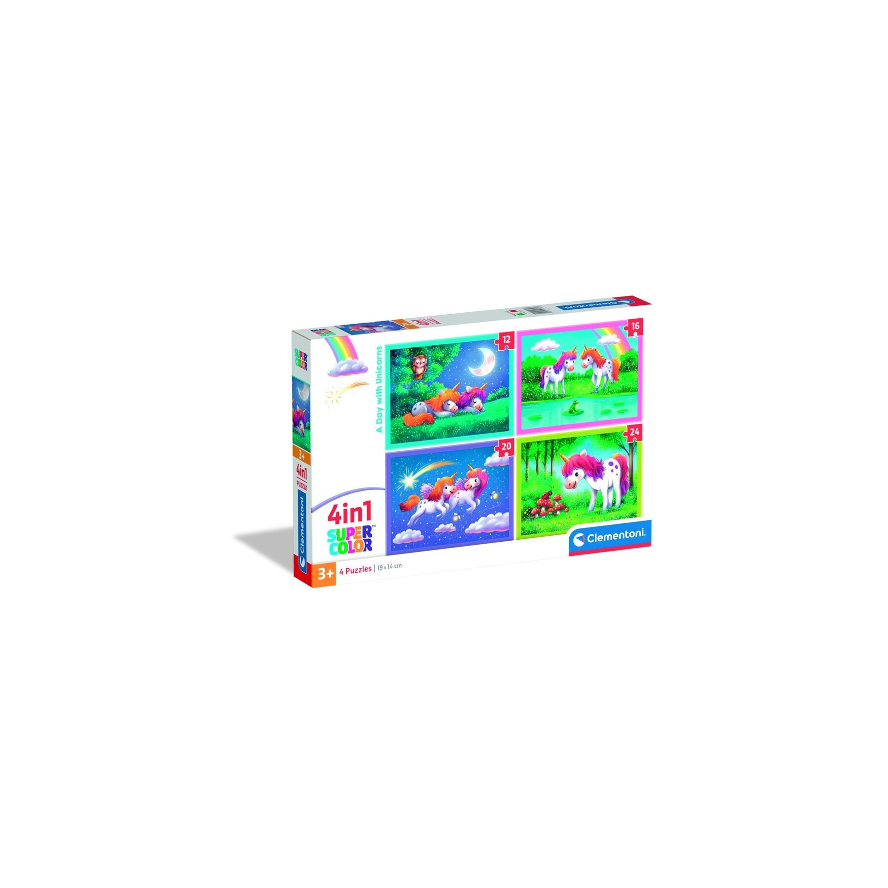 Puzzle Un dia con Unicornios 12+16+20+24pzs