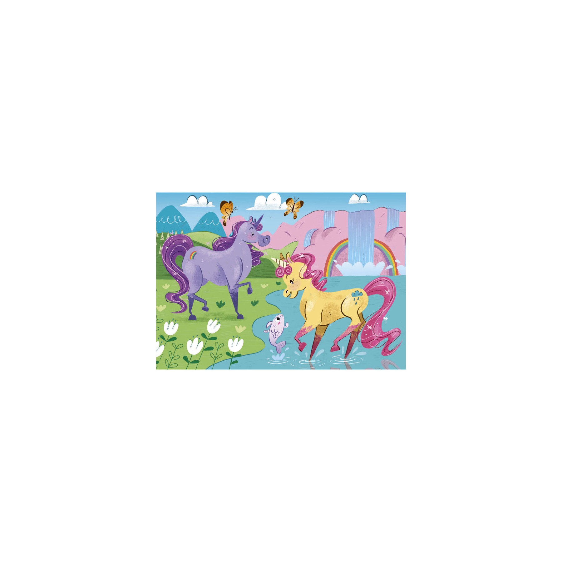 Puzzle Unicornios 2x20pzs