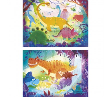 Puzzle Dinosaurios 2x20pzs