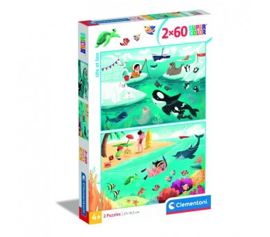Puzzle La Vida en el Mar 2x60pzs