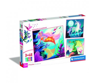 Puzzle Criaturas Fantasticas 3x48pzs