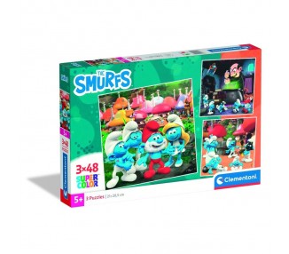 Puzzle Los Pitufos 3x48pzs