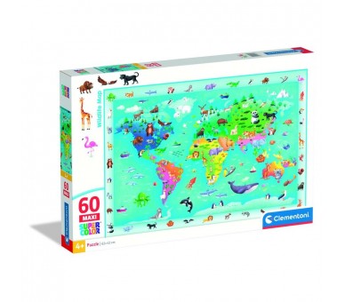 Puzzle maxi Mapa de la Fauna 60pzs