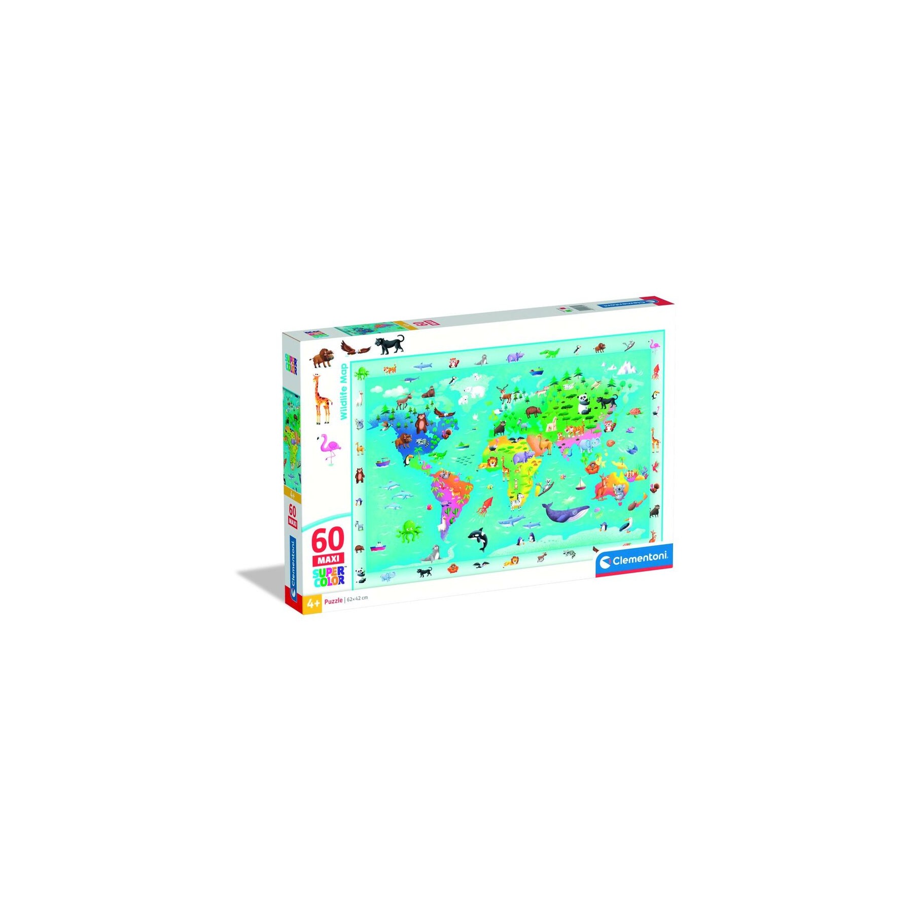 Puzzle maxi Mapa de la Fauna 60pzs