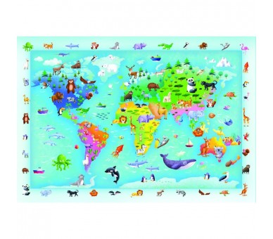 Puzzle maxi Mapa de la Fauna 60pzs