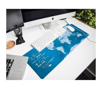 Alfombrilla gaming Mapa del Mundo Acuarela