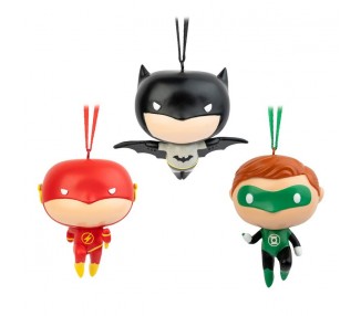 Set 3 Adornos Navidad DC Comics