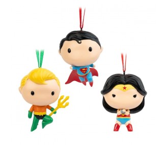 Set 3 Adornos Navidad DC Comics