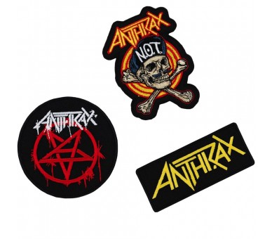 Set 3 parches Anthrax