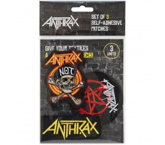 Set 3 parches Anthrax