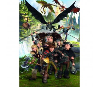 Puzzle super Como Entregar a Tu Dragon 180pzs