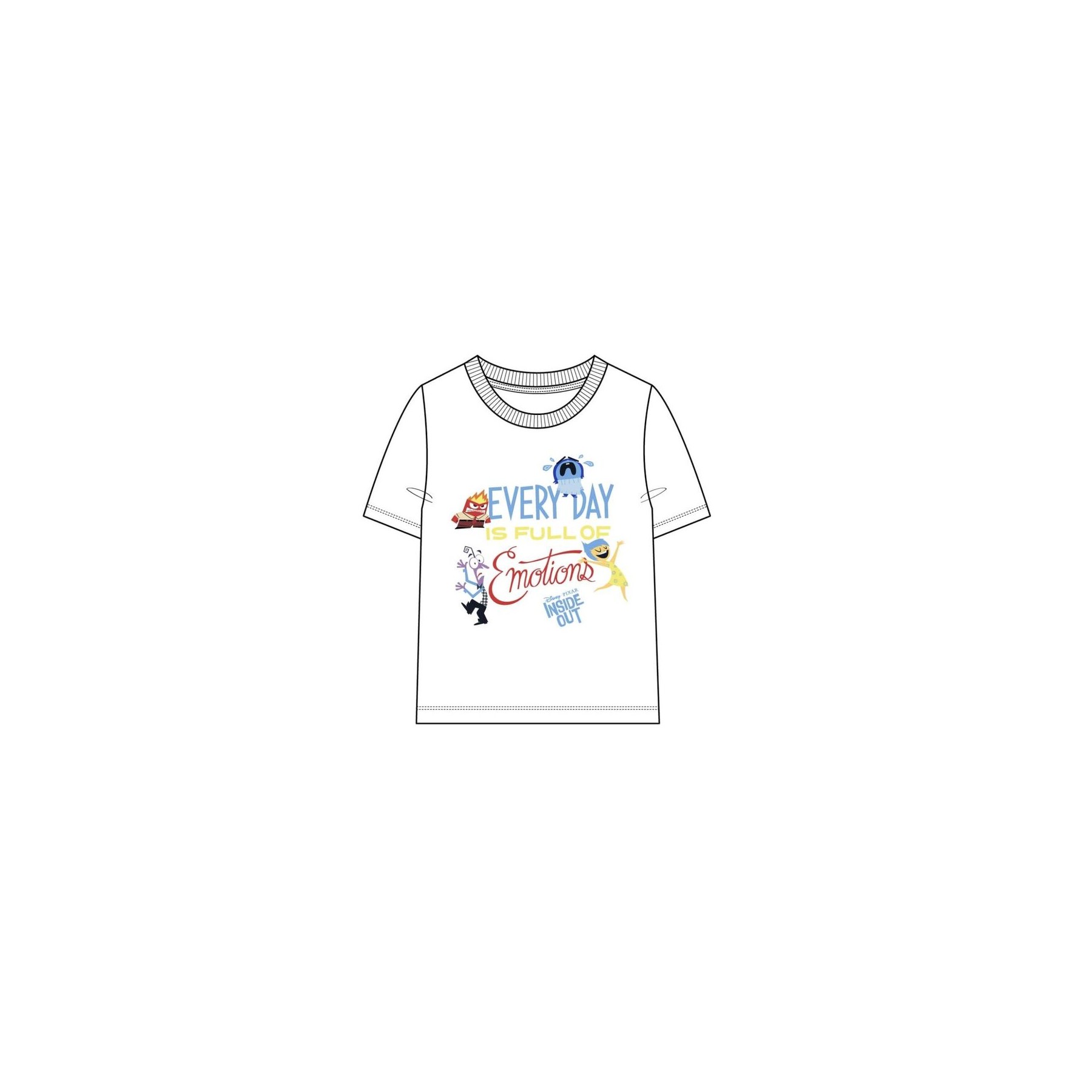 Camiseta Del Reves Inside Out Disney Pixar