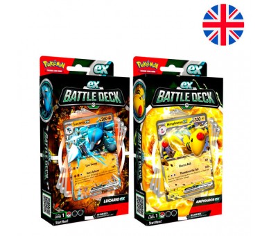 Juego cartas coleccionables Ampharos & Lucario Ex Battle Deck Pokemon ingles surtido