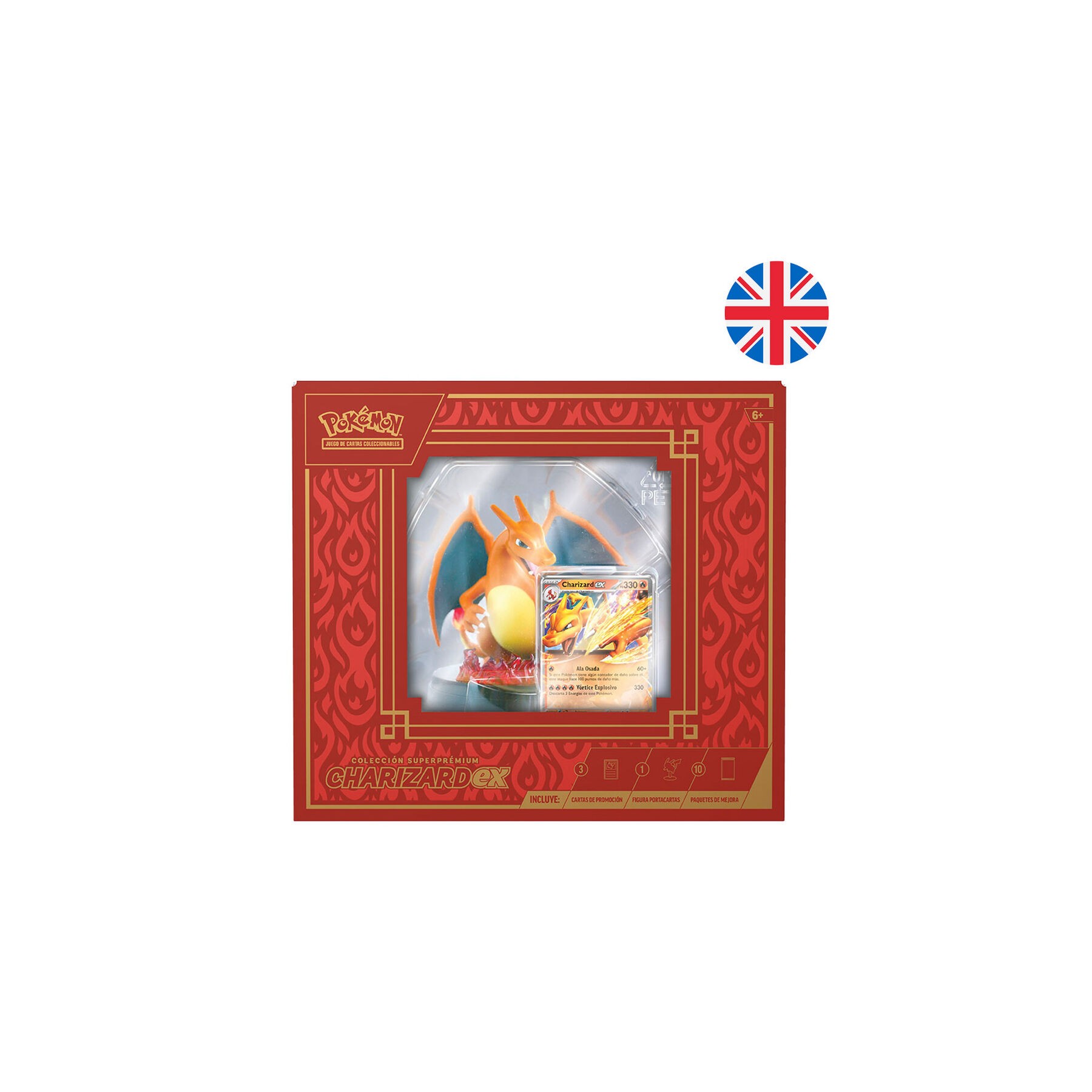 Estuche juego cartas coleccionables Charizard Pokemon ingles