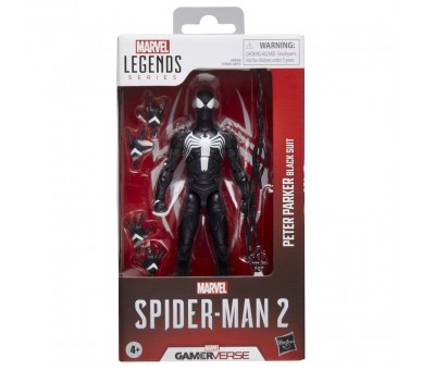 Figura Peter Parker Black Suit Spider-Man 2 Marvel Legends 15cm