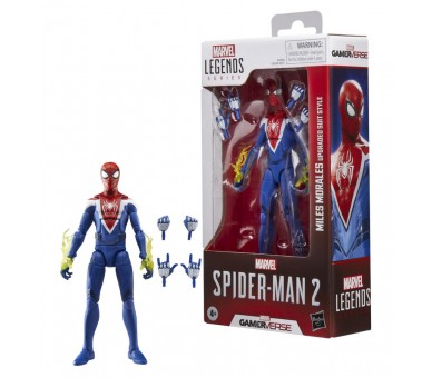 Figura Miles Morales Upgraded Suit Style Spider-Man 2 Marvel Legends 15cm