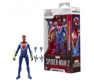 Figura Miles Morales Upgraded Suit Style Spider-Man 2 Marvel Legends 15cm