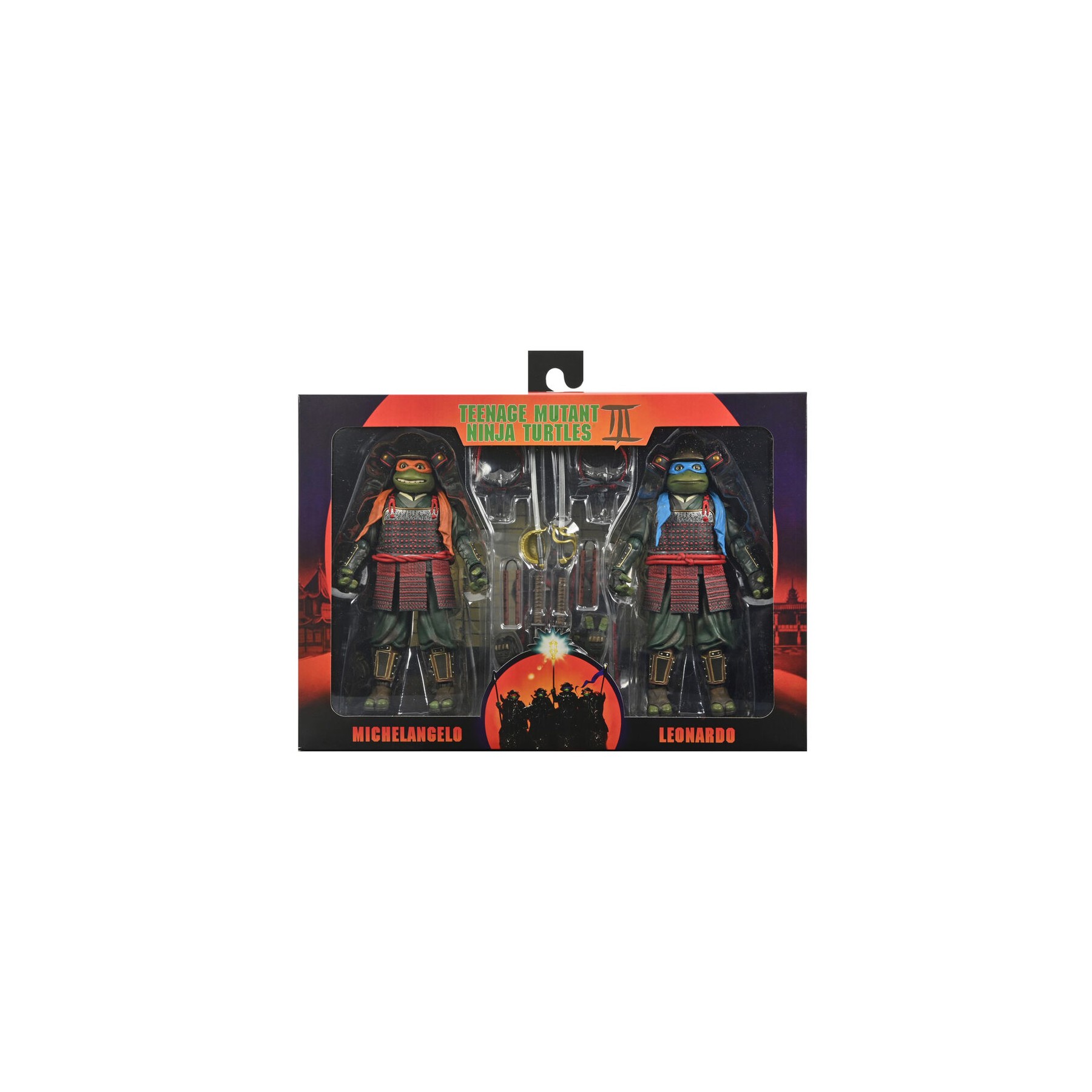 Blister 2 figuras Leonardo & Michelangelo Teenage Mutant Tortugas Ninja 3 18cm