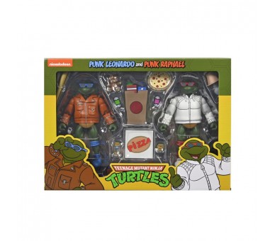 Set 2 figuras Punk Leonardo and Punk Raphael Teenage Mutant Tortugas Ninja 18cm
