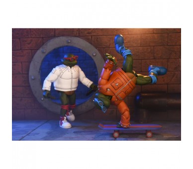 Set 2 figuras Punk Leonardo and Punk Raphael Teenage Mutant Tortugas Ninja 18cm