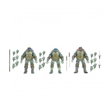 Set 3 figuras Ghost Brothers Teenage Mutant The Last Ronin Tortugas Ninja 18cm