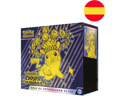 Estuche Entrenador Elite Chispas Fulgurantes Escarlata y Purpura Pokemon español