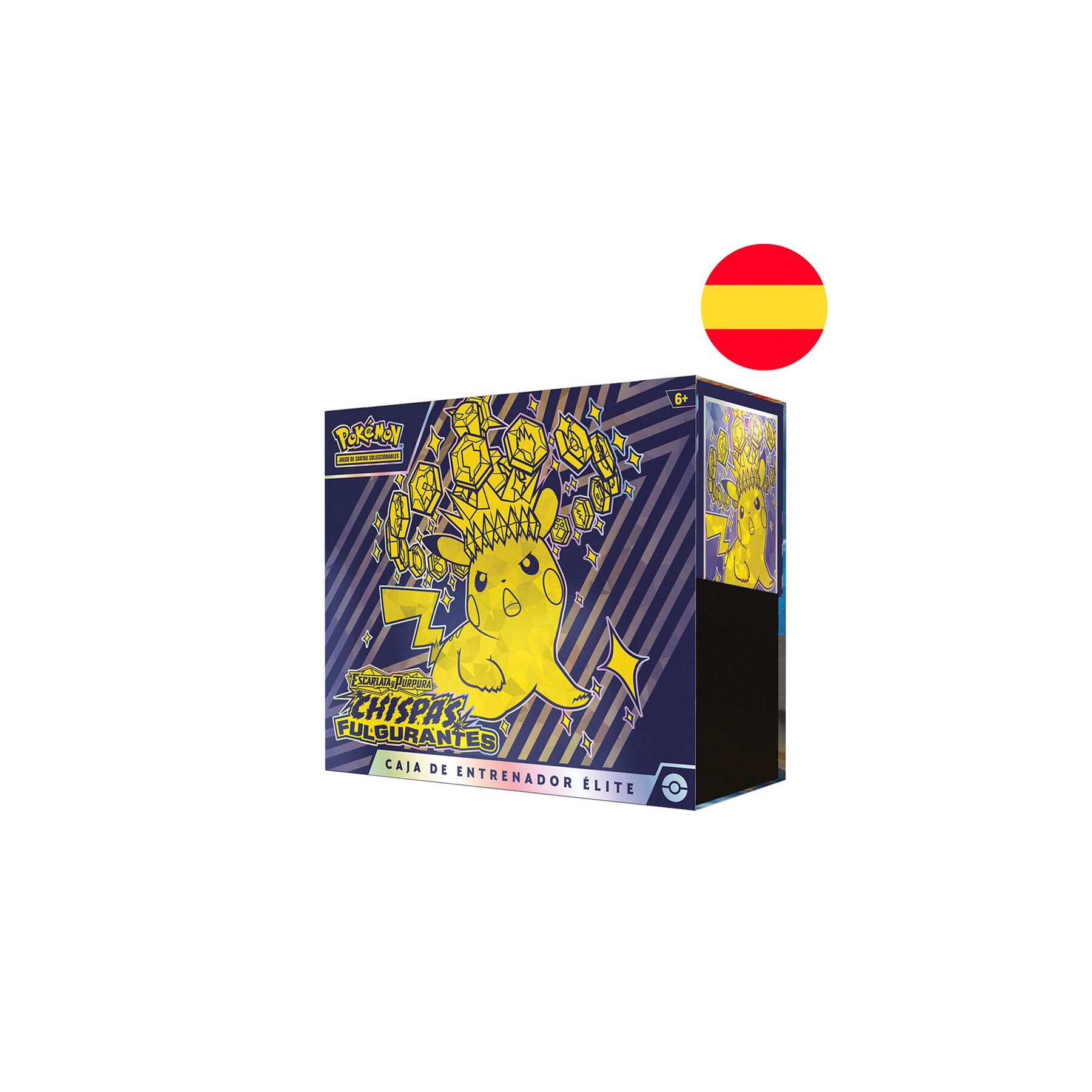 Estuche Entrenador Elite Chispas Fulgurantes Escarlata y Purpura Pokemon español