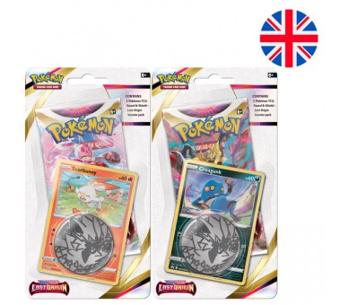 Blister juego cartas coleccionables Lost Origin Espada y Escudo Pokemon ingles surtido