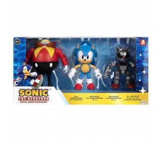 Blister 3 figuras 30th Anniversary Sonic The Hedgehog 10cm