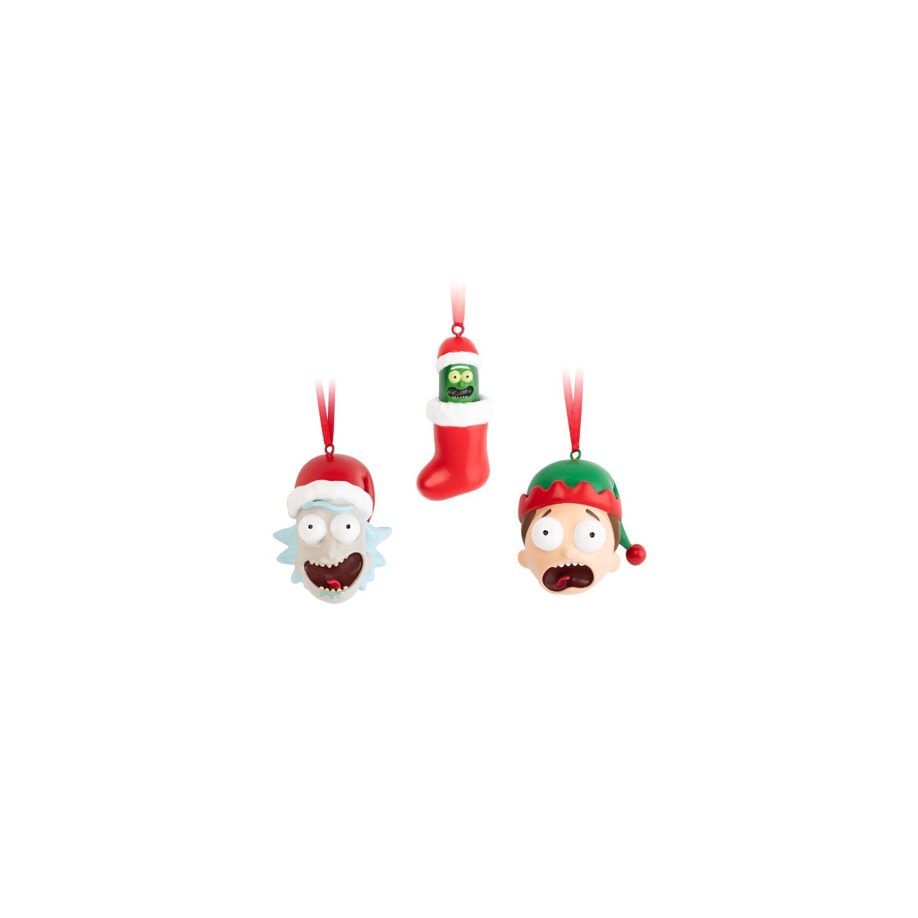 Set 3 Adornos Navidad Rick and Morty
