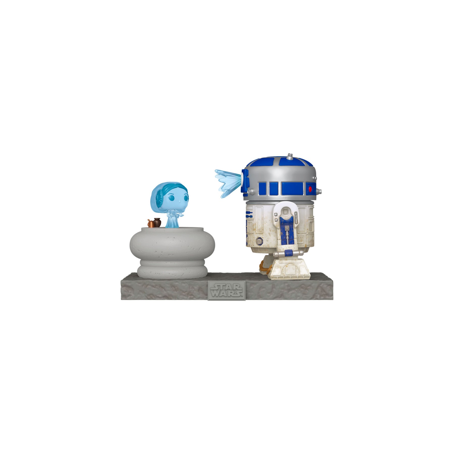 Figura POP Deluxe Star Wars R2-D2 and Princess Leia Hologram