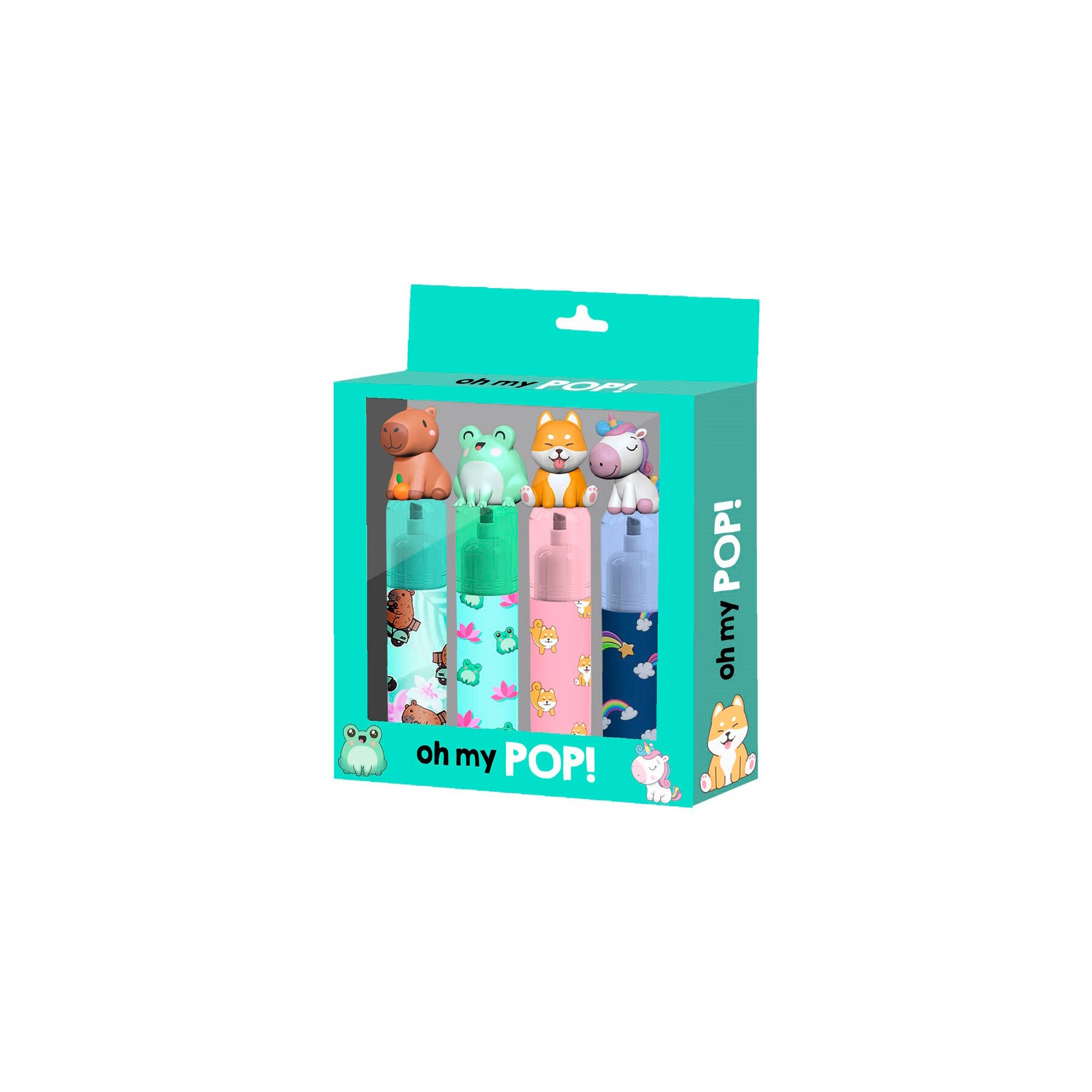 Blister 4 subrayadores Oh My Pop!