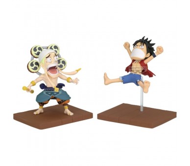 Figura Monkey D Luffy & Enel World Collectable One Piece 7cm