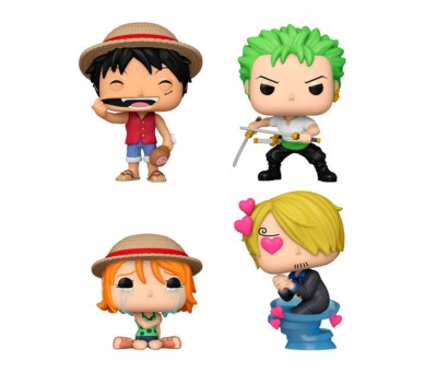 Blister 4 figuras POP One Piece Exclusive