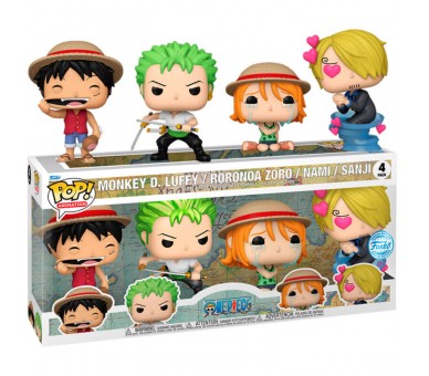 Blister 4 figuras POP One Piece Exclusive