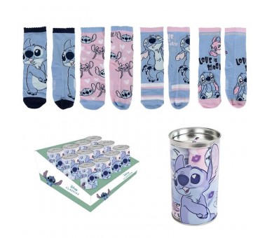 Blister 4 calcetines Stitch Disney surtido