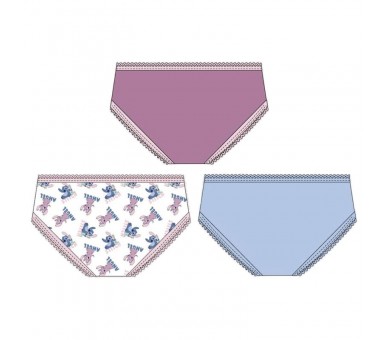 Blister 3 braguitas Stitch Disney surtido