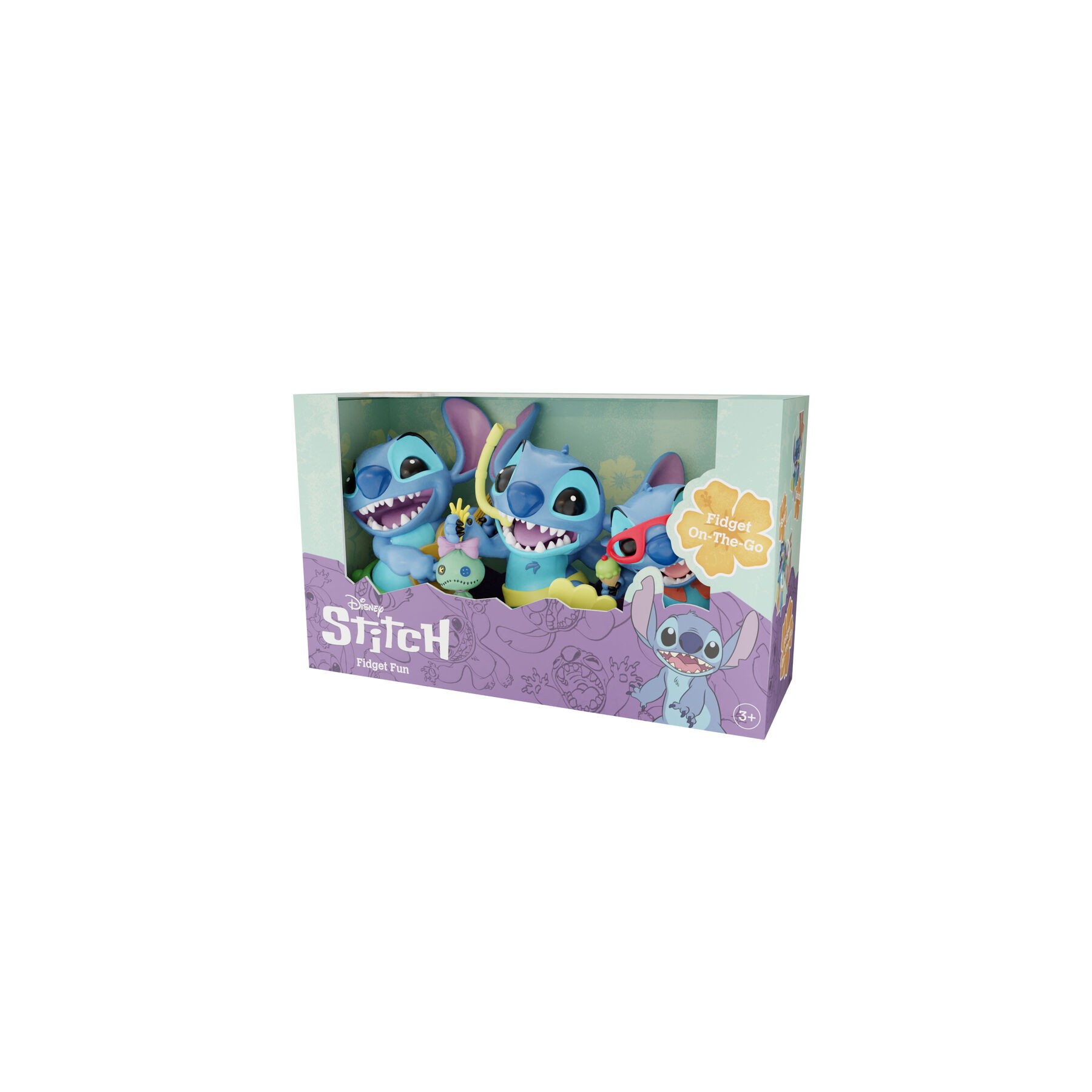 Blister 3 figuras Fidget Stitch Disney
