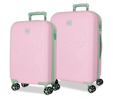 Set 2 Maletas trolley ABS Malva Stitch Disney
